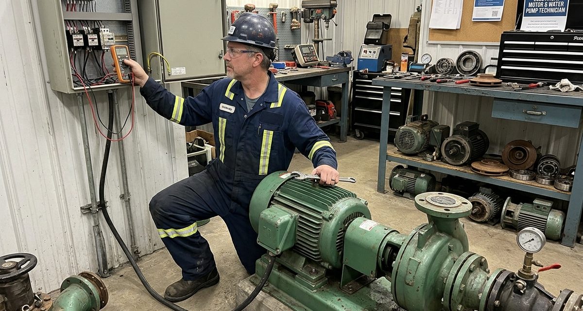 Required Electrical Motor and Water Pump Technician.
